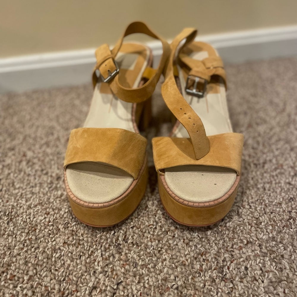 Dolce Vita Yellow Platform Sandals